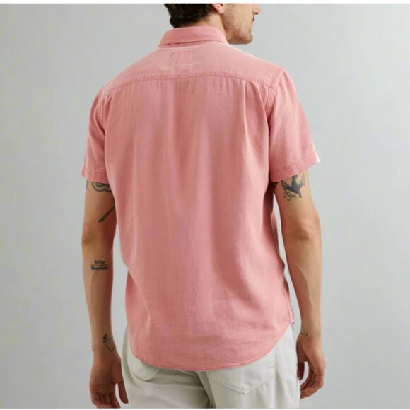Rails Paros Linen Blend Shirt Mens XL Short Sleeve Pink Button-Up Lightweight - Picture 5 of 6